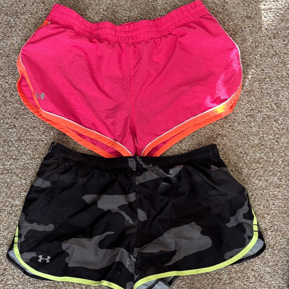Under Armour Women's Athletic Shorts - Pink and Black Camo